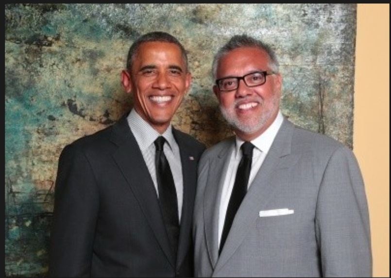 President Obama with Michael Lizarraga