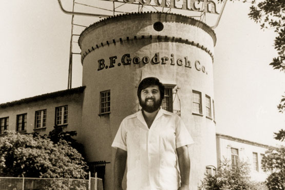 Historical Image in front of BF Goodrich tower