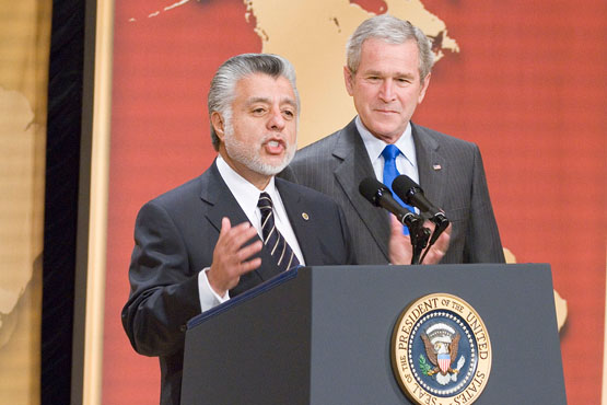 President George W. Bush and David Lizarraga