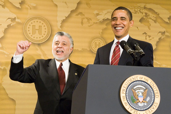 President Obama with David C. Lizarraga