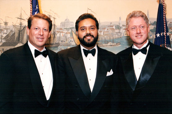 President Clinton, Vice President Gore and Michael Lizarraga