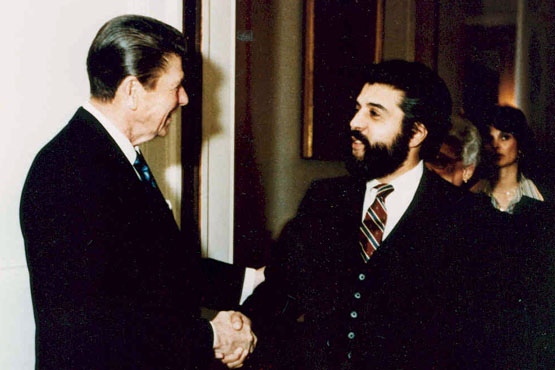 President Reagan with David Lizarraga